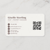 Winter Rental Property QR Code Visitenkarte (Rückseite)