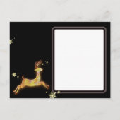 Winter Rentier Couple Save the Date Ankündigungspostkarte (Rückseite)