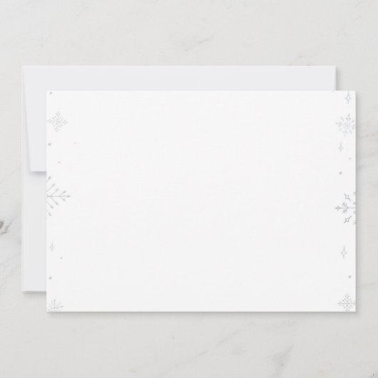 Winter Rentier Geburtstag Foto Danke Karte (Rückseite)