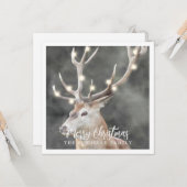 Winter Rentier Glühwein Weihnachtskarten Karte (Vorderseite/Rückseite Beispiel)