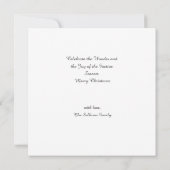 Winter Rentier Lantern Weihnachtsgrußkarten Karte (Rückseite)