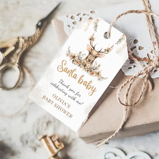 Winter Rentier Weihnachts-Weihnachtsdusche Gefalle Geschenkanhänger