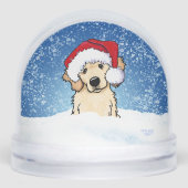 Winter Retriever Christmas Art Schneekugeln (Vorderseite)