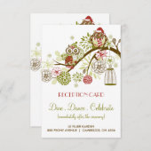 Winter Retro Owells Empfang Card Einladung (Vorne/Hinten)