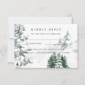 Winter Reverie Meal Choice RSVP Card (Vorderseite)