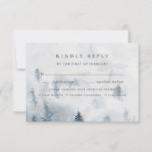 Winter Reverie Meal Choice RSVP Card Karte (Vorderseite)