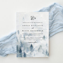Winter Reverie Monogram Wedding Einladung