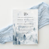 Winter Reverie Monogram Wedding Einladung