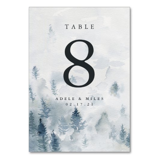 Winter Reverie | PERSONALISIERTE TISCHNUMMER (Rückseite)