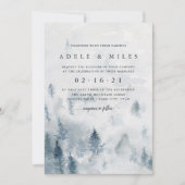 Winter Reverie Wedding Einladung (Vorderseite)