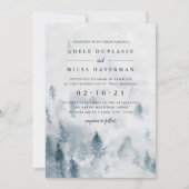 Winter Reverie Wedding Einladung (Vorderseite)