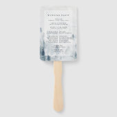 Winter Reverie Wedding Programm Fächer (Rückseite)