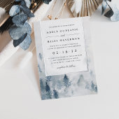Winter Reverie Wedding Silver Folieneinladung