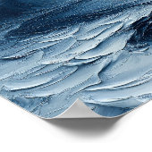Winter River Bend - Abstrakte Foggy Forest Scene Poster (Ecke)