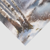 Winter River Birch Trees Decoupage Seidenpapier (Ausschnitt)