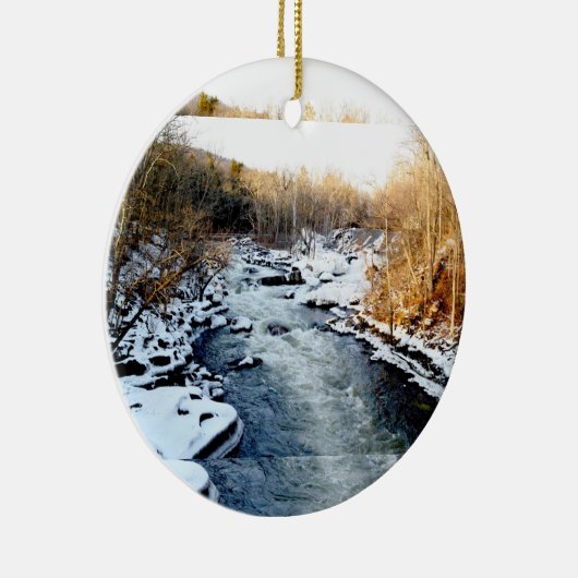 Winter River Keramik Ornament (Rechts)