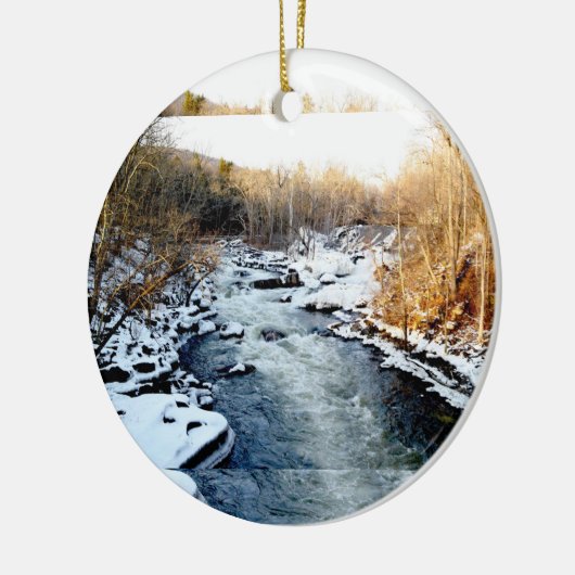 Winter River Keramik Ornament (Links)