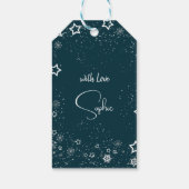 Winter River Landschaft Geschenkanhänger (Rückseite)