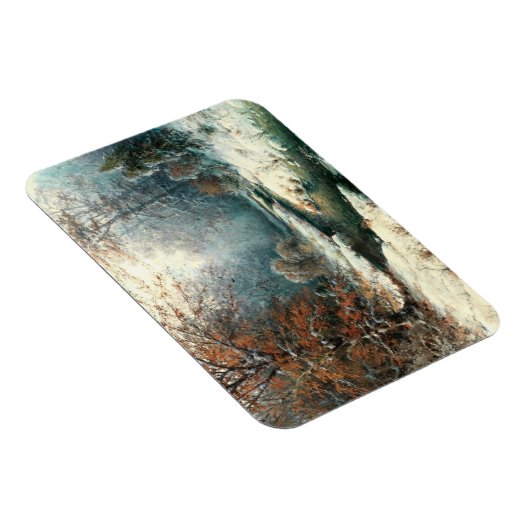 Winter River Landschaft Magnet (Rechte Seite)