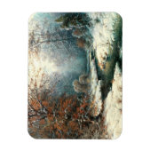 Winter River Landschaft Magnet (Vertikal)
