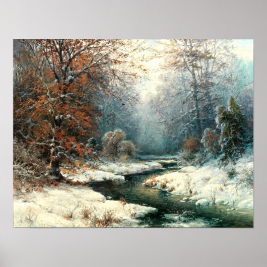Winter River Landschaft Poster (Vorne)