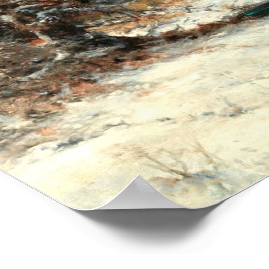 Winter River Landschaft Poster (Ecke)