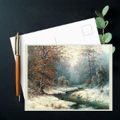 Winter River Landschaft Postkarte