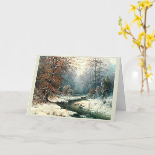 Winter River Landschaft, Winter Karte (Gelbe Blume)