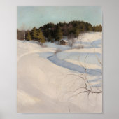 Winter River Nordic Cabin Poster (Vorne)