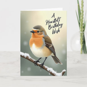 Winter Robin Geburtstagskarte Karte