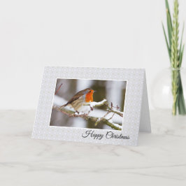 Winter Robin Happy Christmas Card Feiertagskarte