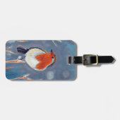 Winter Robin Painting Gepäckanhänger (Vorderseite horizontal)