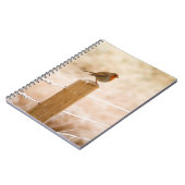 Winter Robin RedBrust Notizblock (Linke Seite)