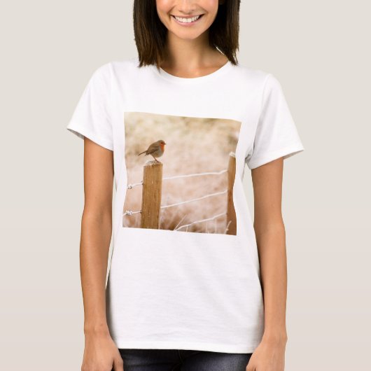 Winter Robin RedBrust T-Shirt (Vorderseite)
