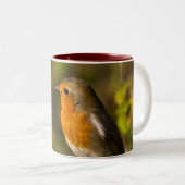 Winter-Robin-Tasse Zweifarbige Tasse (VorderseiteRechts)