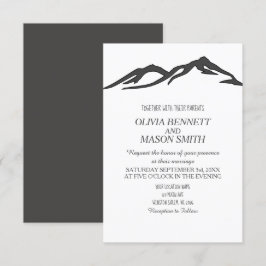 Winter Rocky Mountain Lake Hochzeit Einladung