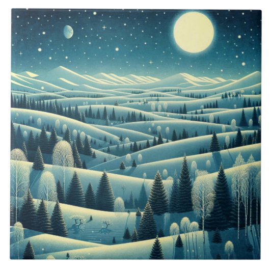 Winter-Rolling Hills Fliese (Vorderseite)