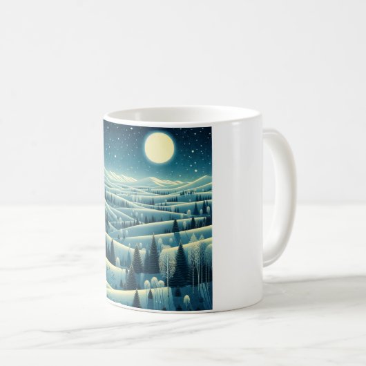 Winter-Rolling Hills Kaffeetasse (VorderseiteRechts)