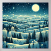 Winter-Rolling Hills Poster (Vorne)