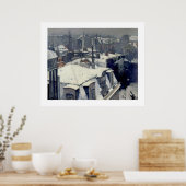 Winter Rooftops Paris Caillebotte Poster (Küche)
