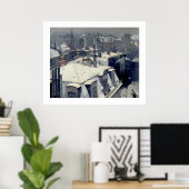 Winter Rooftops Paris Caillebotte Poster (Heimbüro)