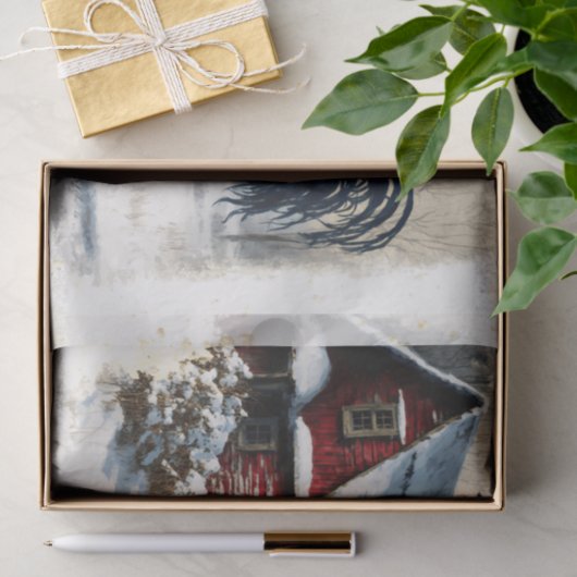 Winter Rooster Seidenpapier (Geschenk)