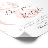 Winter Rosa Bogen Windel-Raffle-Tischschild Poster (Ecke)