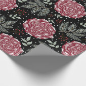 Winter Rose Flower Geschenkpapier (Ecke)