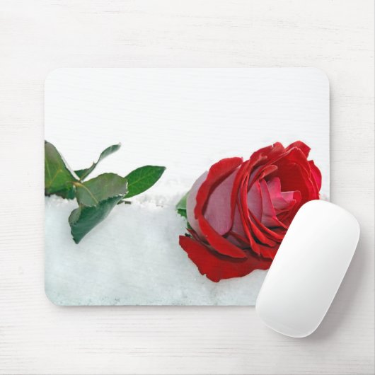 Winter-Rose Mousepad (Mit Mouse)