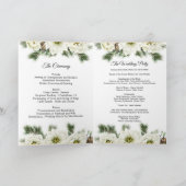 Winter Rose Pine Holly Weihnachtsfeiertag Programm (Innenseite)