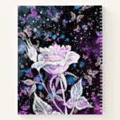 Winter-Rose und Butterfly-Notebook Notizblock (Rückseite)