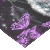 Winter Rose und Butterfly Tableclout Tischdecke (Schrägansicht)