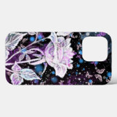 Winter Rose und Schmetterlinge iPhone Case (Rückseite (Horizontal))