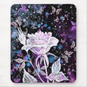 Winter Rose und Schmetterlinge Maus Pad Mousepad (Vorne)